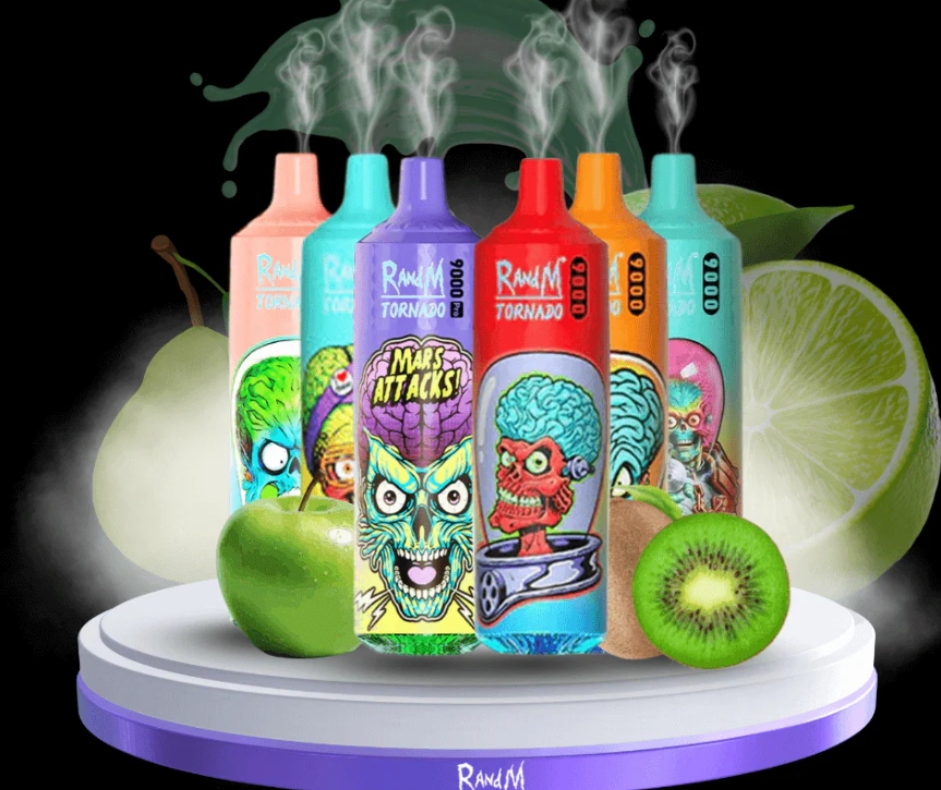 Fumot RandM Tornado 9000 Pro Vape - التوت الحامض: تجربة فيب استثنائية تجمع بين الأناقة والأداء
